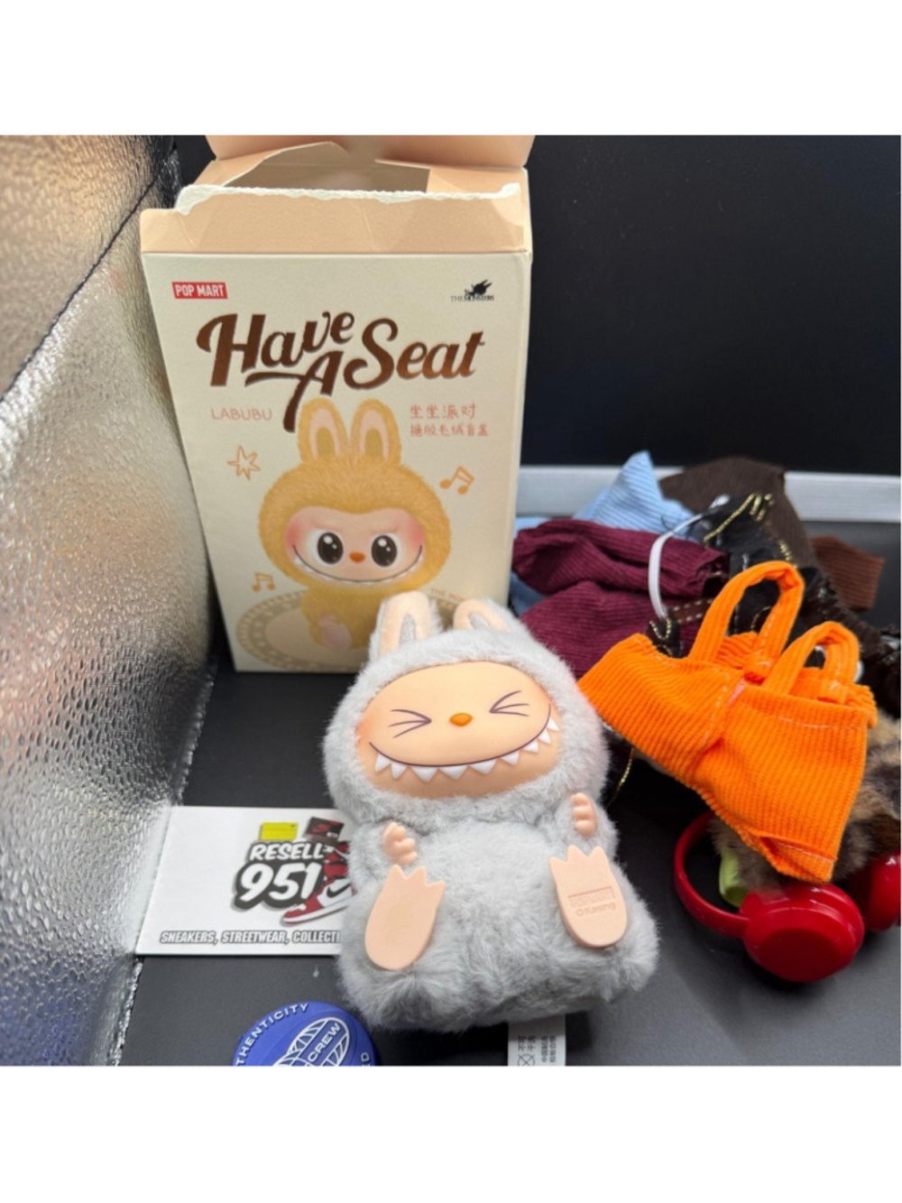 Pop Mart The Monsters Labubu Have A Seat V2 HEHE Vinyl Plush Pendant Figure